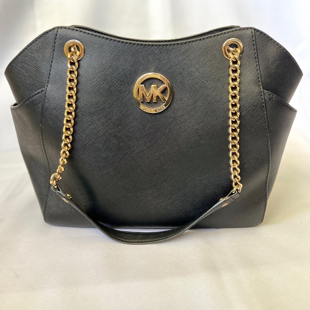 Michael Kors Jet Set Large Saffiano Leather Shoulder Bag EUC - Picture 2 of 4